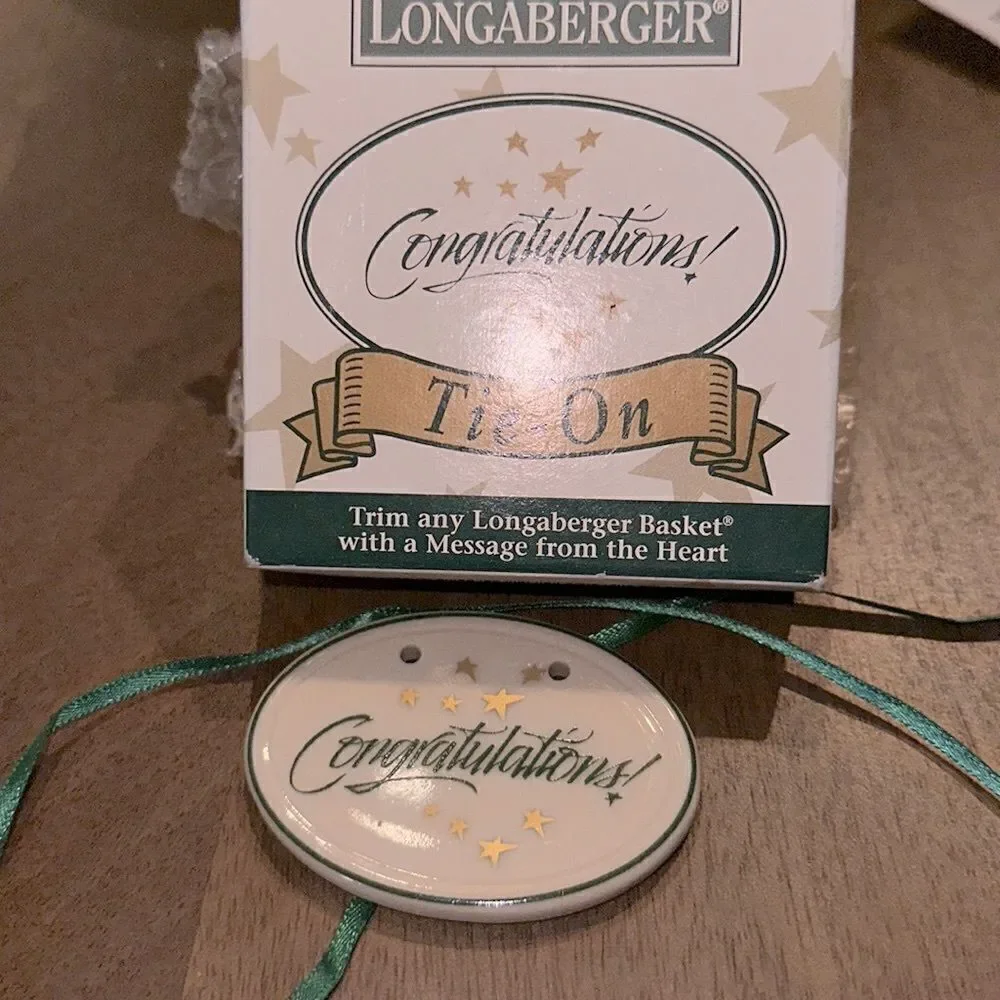 Longaberger Congratulations Tie On!